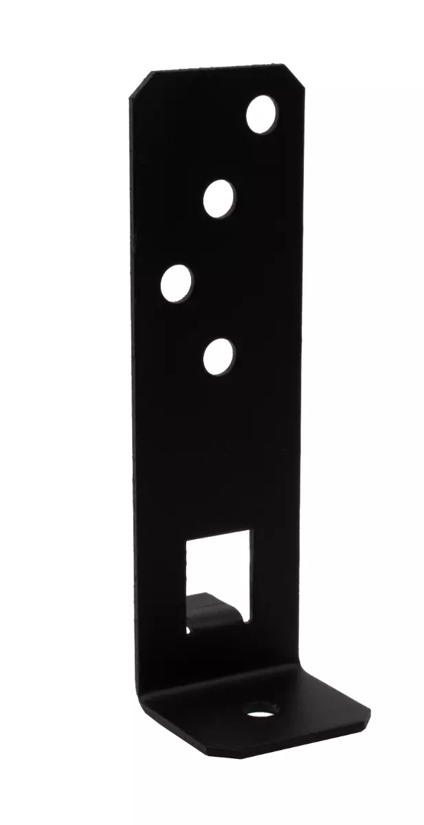 Pied de poteau réglable en largeur - Finition noire - SIMPSON - PPG60/25PB