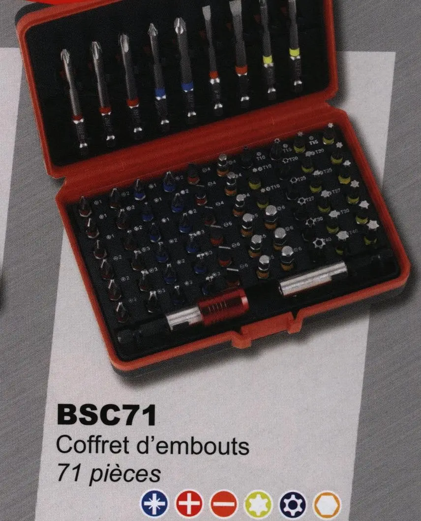 Coffret embouts HEXEL BSC71