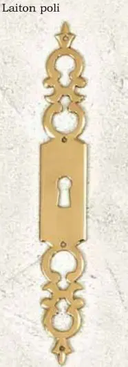 Entrée de porte découpée  DU 33 Laiton poli