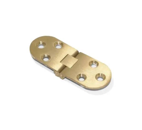 Charnière couplet Bout rond 30x80 laiton poli