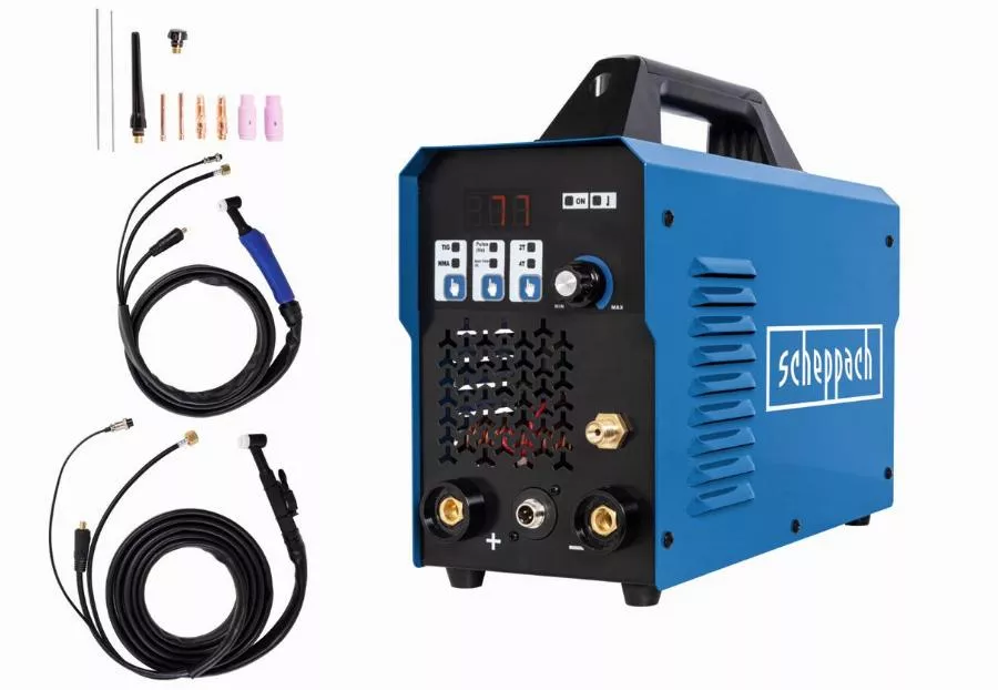 Poste à souder digital WIG2000Multi - Multi procédés TIG MMA E-Hand - 15/200A - AMPS 230V Masque, Eletrodes et Buses incluses - SCHEPPACH - 5906612901
