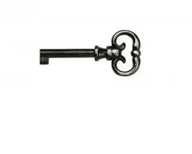 Clé de meuble "Anglais" 1250 T.35 Zamak Vieux fer