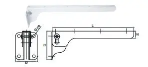 Console pliante tôle blanche 180x78mm
