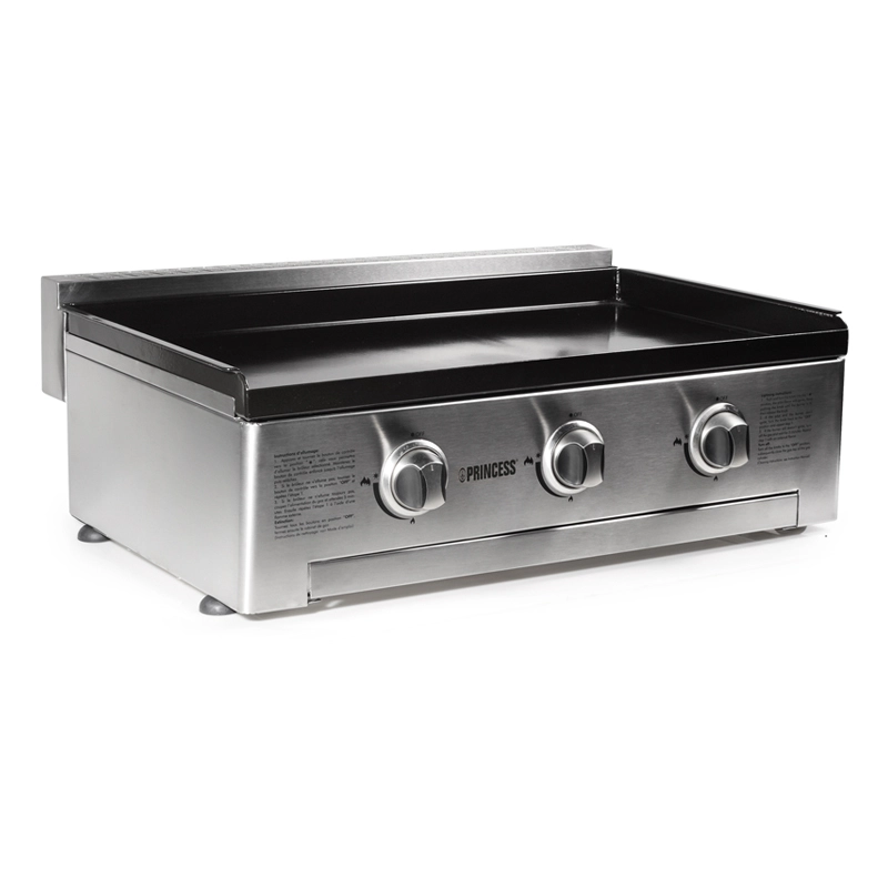 Plancha 3 feux Inox 7.2kW plaque en fonte émaillé TRISTAR - 01.105053.02.001