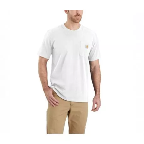 Tee-shirt CARHARTT Poche poitrine - Taille L - Blanc - S1103296100L
