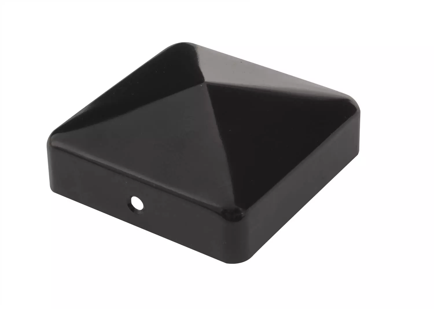 Chapeau pyramide pour poteau bois - Finition Noire - Cabochon 70 mm - SIMPSON - CABOCHON70PB