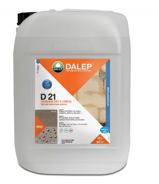 Hydrofuge et Oleofuge DALEP D21 Prêt à l'emploi Bidon de 20 Litres - 221020