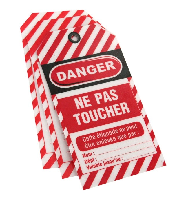 Lot de 10 étiquettes de consignation THIRARD Danger : ne pas toucher - 091131