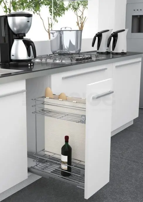 Panier coulissant pain/bouteille 007G Chromé