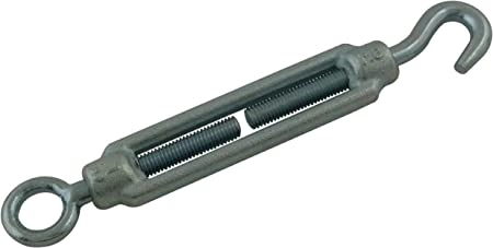 Tendeur à cage standard acier zingué 1 oeil / 1 crochet Ø8 mm VISO - TOC8E