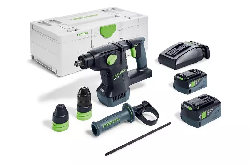 Perforateur burineur sans fil KHC 18 5,0 EBI-Plus - FESTOOL - avec 2 batteries 18V 5.0Ah - chargeur - Systainer - 577448
