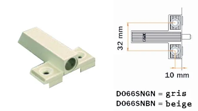 Adaptateur gris Smove SALICE - montage cadre - D066SNGN