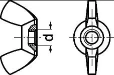 Écrou à oreille - Acier ZN