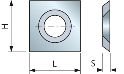 Plaquette à coins arrondis FREUD en HW - RR01