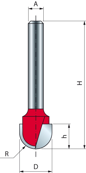 Fraise FREUD à bout arrondi - 18