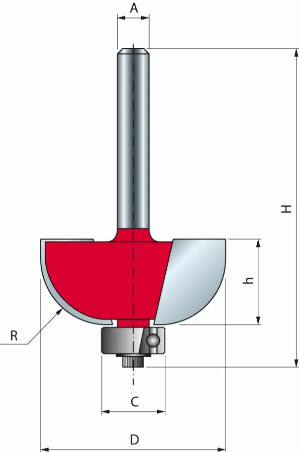 Fraise à congé FREUD avec roulement - 30