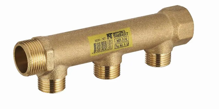 Collecteur mâle femelle MF3/4' (20x27 NOYON & THIEBAULT - Mâle M1/2' (15x21) - Entraxe 50 mm - 3020