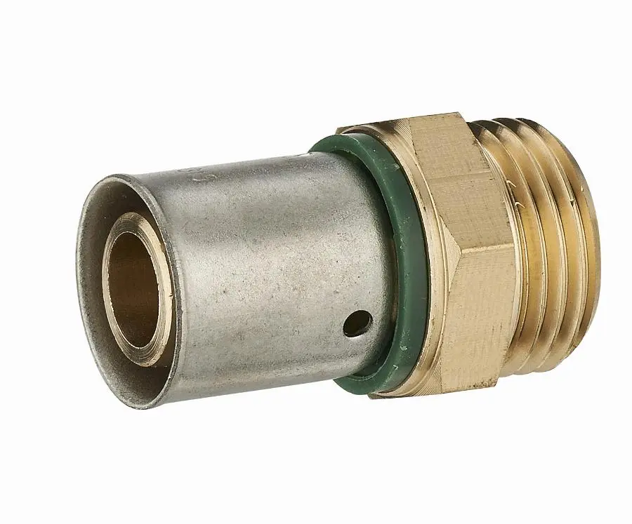 Raccord droit à sertir profil TH pour tube PER NOYON & THIEBAULT - Bague à sertir en inox - 3786