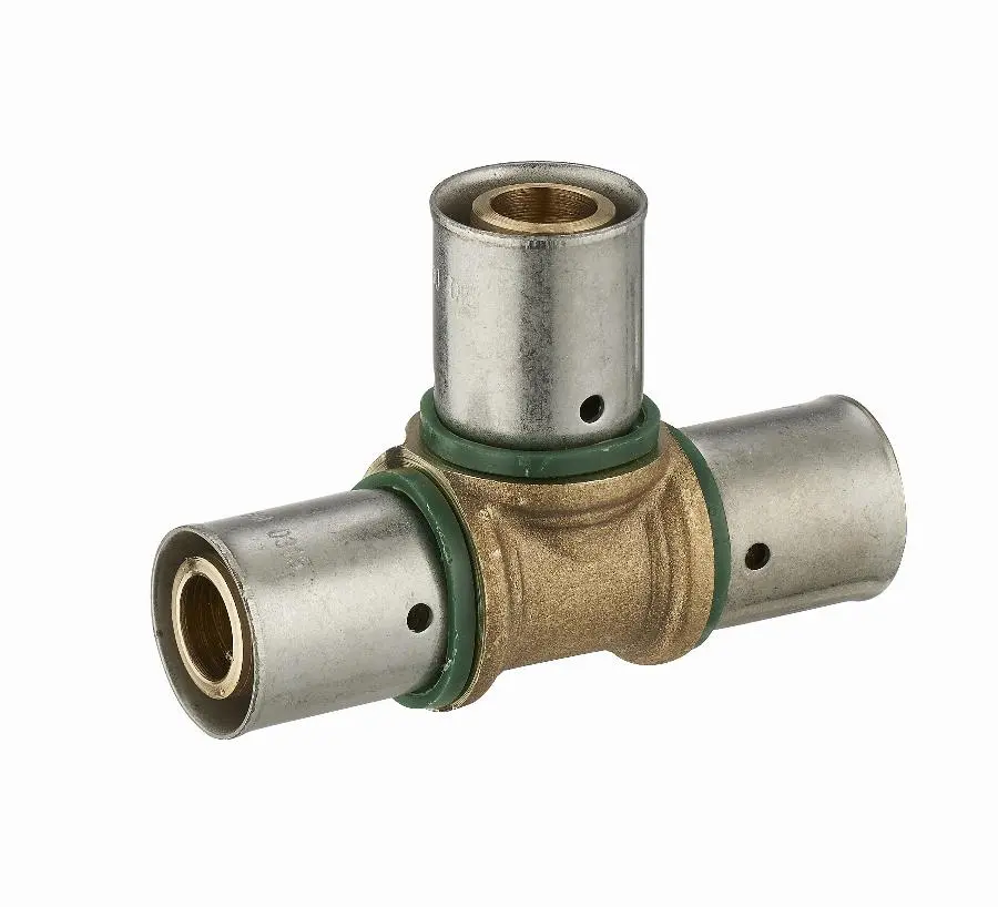 Té égal à sertir profil TH pour tube PER NOYON & THIEBAULT - Bague à sertir en inox - 3790