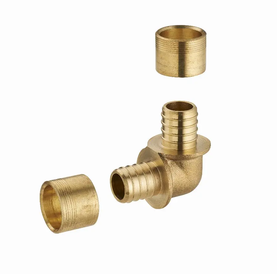 Coude égal à glissement pour tube PER NOYON & THIEBAULT - Bague en laiton - 3188