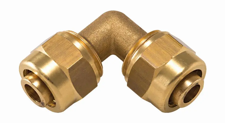 Coude à compression pour tube PER NOYON & THIEBAULT - A visser femelle écrou libre - P-524