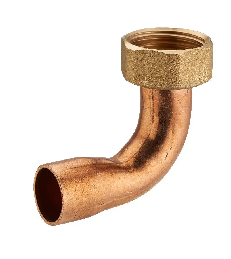 Raccord coudé laiton à visser femelle écrou prisonnier NOYON & THIEBAULT - A cuivre à souder - 778