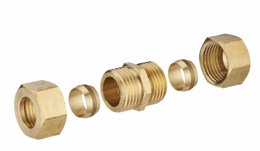 Jonction laiton bicone égale pour tube cuivre NOYON & THIEBAULT - 414