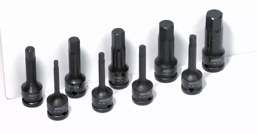 Douille tournevis longue à chocs 1/2" SAM 6 pans - NSC-...