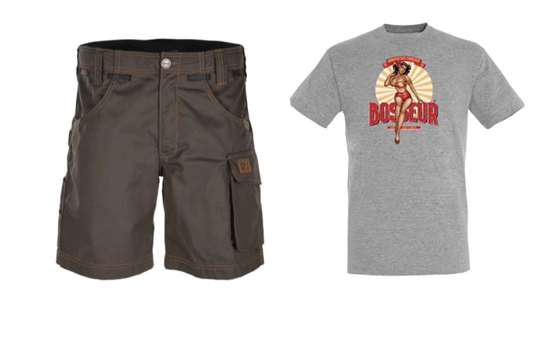 Lot 2020 BOSSEUR Bermuda Pyros + 1 Tee-shirt Gris - 11563