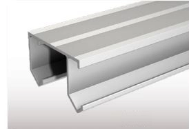 Rail double alu brut TUBEL percé MANTION