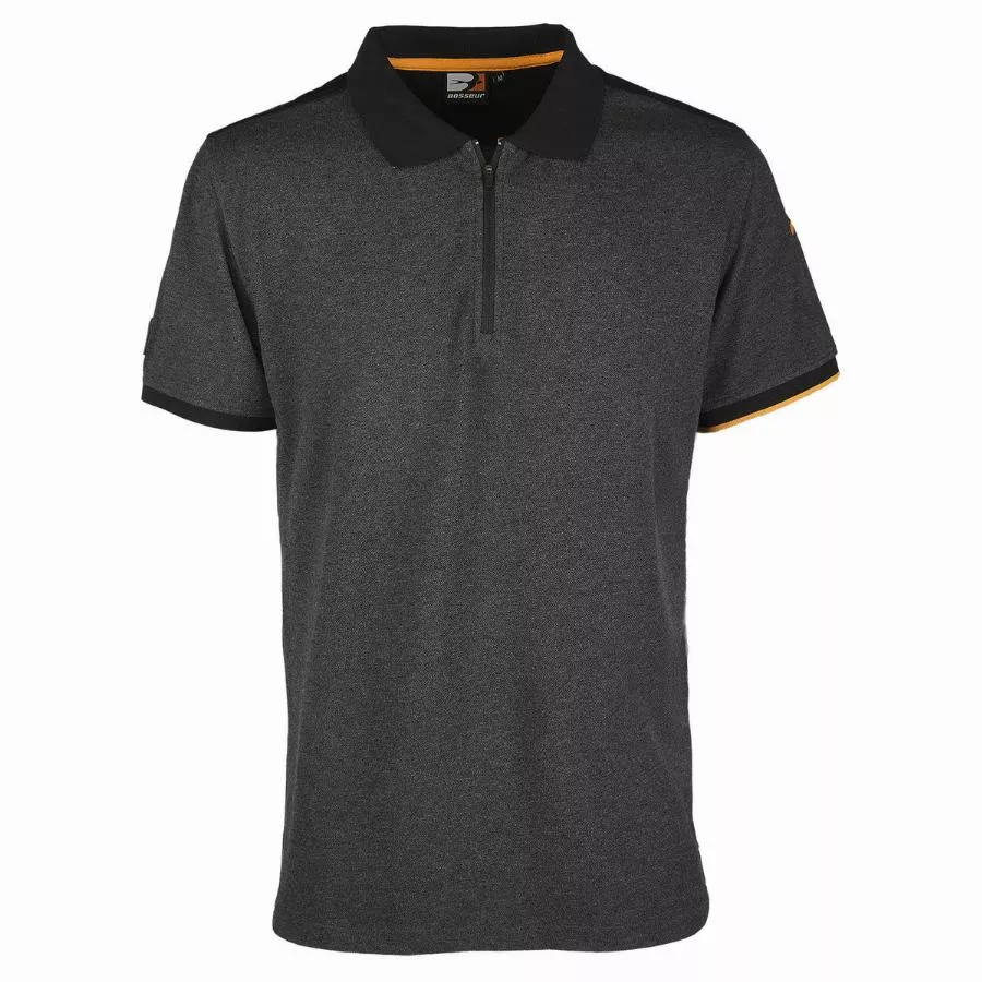 Polo Trident BOSSEUR Gris chiné/ Noir - 11499