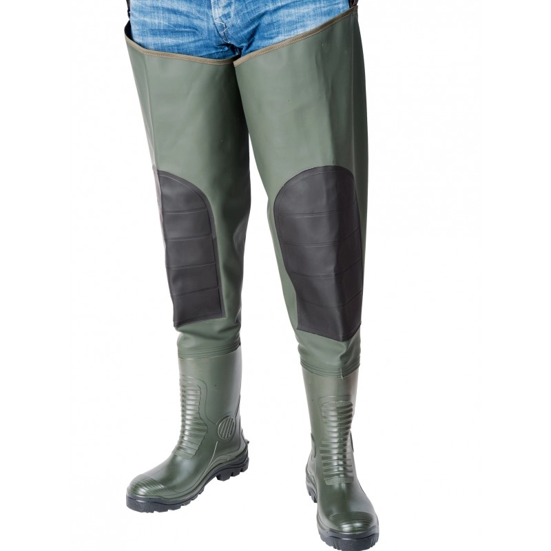 Bottes cuissardes sécurité SINGER PVC lourd S5 SRC - Hauteur 90 cm - Embout acier - Taille 47 - COME