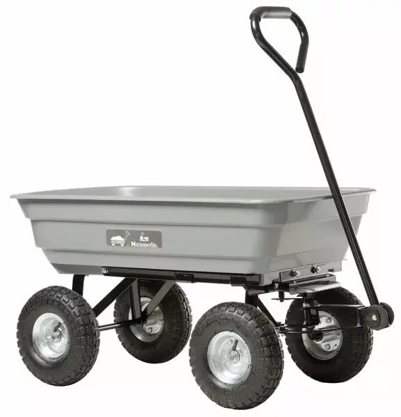 Chariot de jardin 4x4 GARDEN à caisse polypro basculante 75l HAEMMERLIN - 320062001