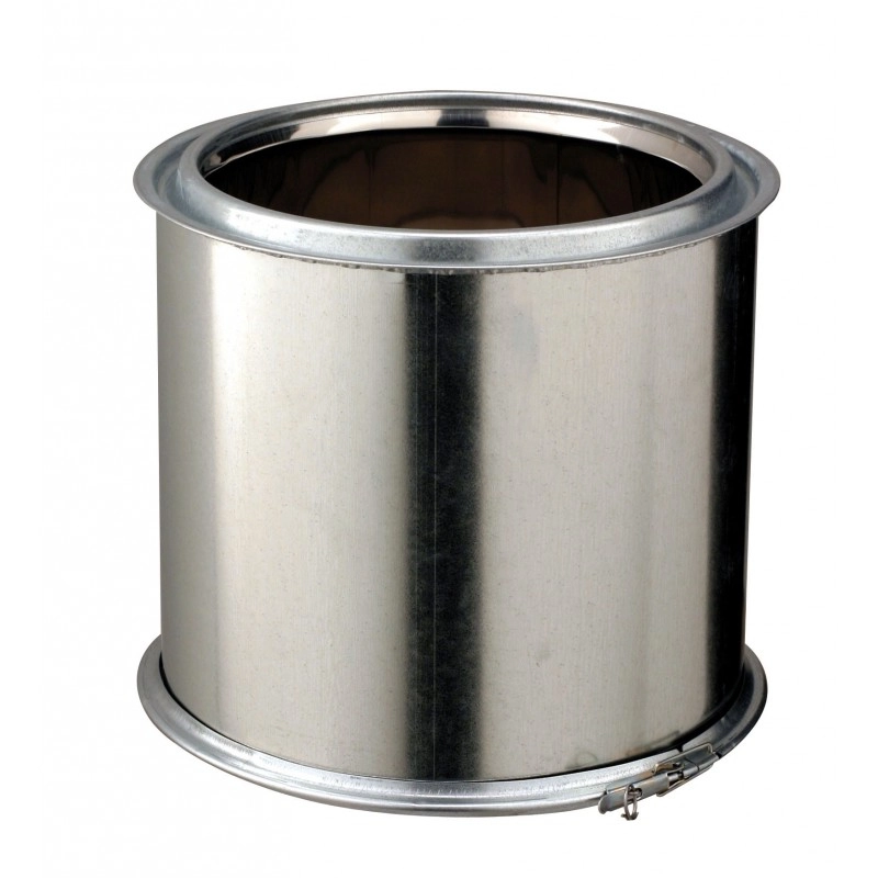 Conduit droit 25 cm Ø150 Inox galva POUJOULAT ED 250-150 - 32150003