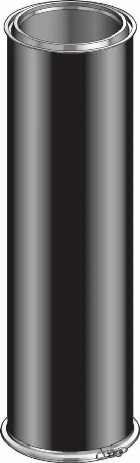Conduit isolé inox/inox Ø230 L.100 cm ED1000-230i ral noir mat POUJOULAT - 31230005NOIR            