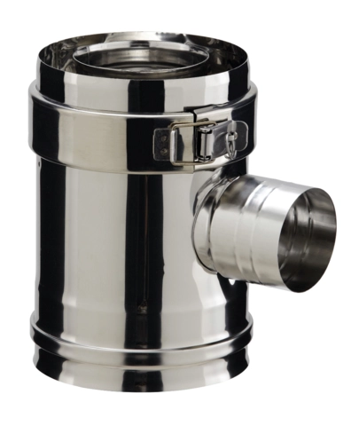 Conduit droit prise air 90° brut 80/130 PGI EDPA9080/130PGI POUJOULAT - 37080708          