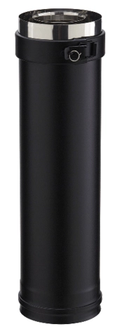 Conduit droit PGI noir gra RAL 9030 L.450 Ø80/130mm POUJOULAT – 37080704