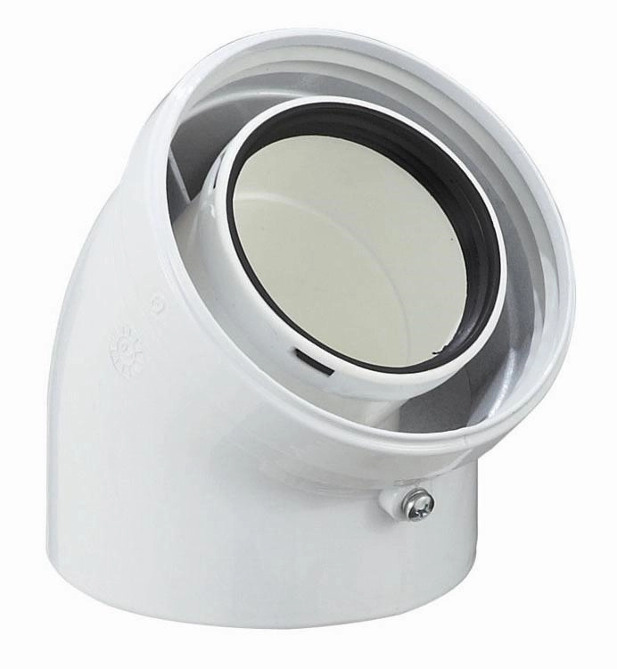 Coude 45° pour chaudière Ø60/100 mm POUJOULAT E.P EC 45-60EP - 17060721