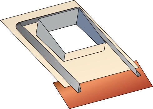 Embase d'étanchéité universelle EBU + Kit étanch. ocre POUJOULAT - pente 43.74 à 57.74% - 86060045
