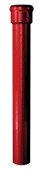 Dauphin pavillonnaire droit - Ø80 mm Longueur 1 m - Rouge - Sans joints - 155516