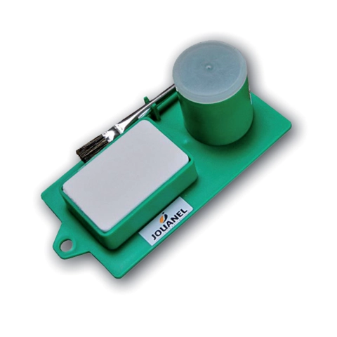 Pierre à souder 80 x 50 x 20 mm + Pinceau + Socle antidérapant JOUANEL - JSOU-480014