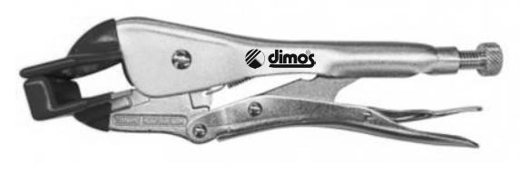 Pince étau 185 mm DIMOS mors 100 mm avec revêtement - 215516