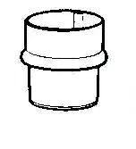 Manchon mâle-femelle Aluzinc AMELUX - Ø 100 mm - 50074