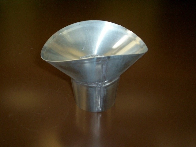 Naissance tronçonnique  Ø100/33 - zinc naturel - AZN100/033