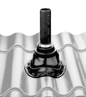 Sortie d'étanchéite flexub avec kit de pose pour conduit 75 à 150mm embase rond