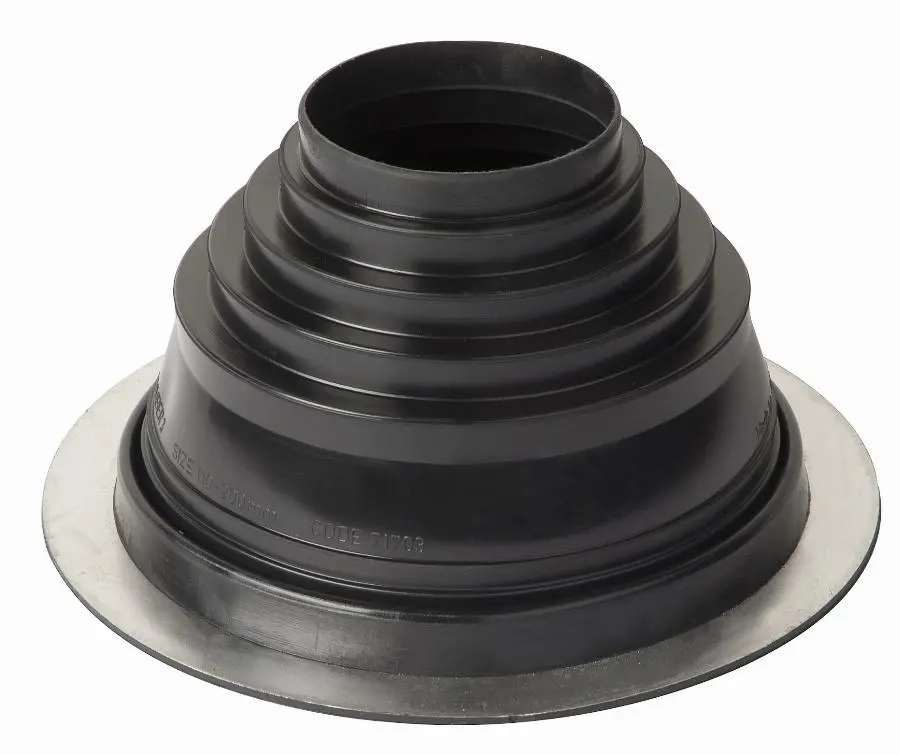 Sortie d'etancheite flexub avec kit de pose pour conduit 110 a 200mm embase rond