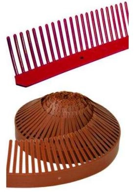 Closoir peigne 100 mm pièce de 1 m B.W.K - rouge brique - 61010100