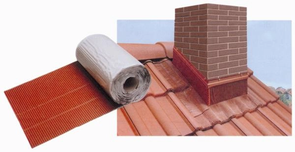 Rouleau de solin B.W.K Ecowaflex - Aluminium laqué plissé pré-plié - 5m x 300 mm - Brun - 1000002825