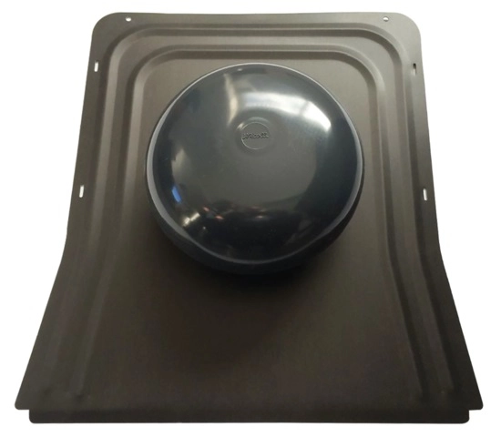 Chapeau ventilation SVC125 sur platine zinc quartz 0.7mm FERNAND - SVC125 QUARTZ