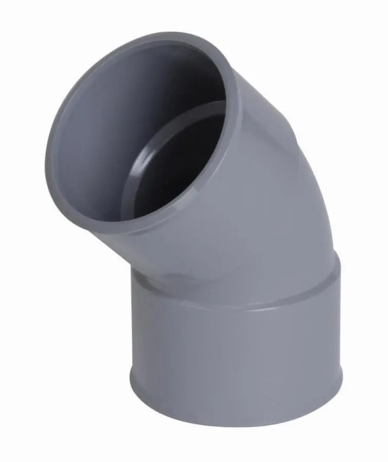 Coude NICOLL femelle-femelle 45° - PVC gris - Ø 32 mm - CF44